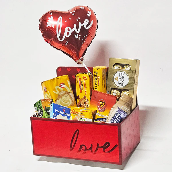 Cesta Presente Matinal com Balão Love - Image 2